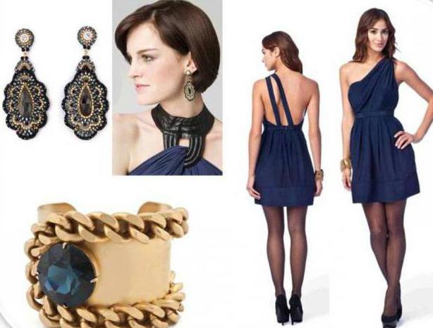 hvad kostume smykker passer til en blå kjole